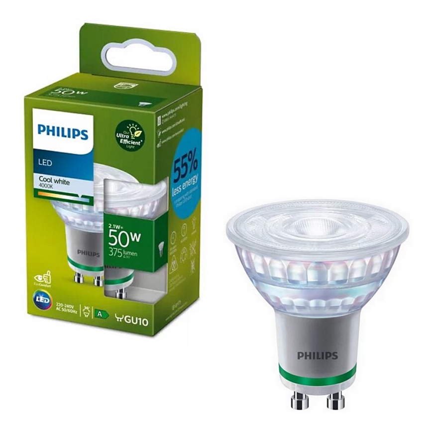 LED Pirn Philips PAR16 GU10/2,1W/230V 4000K