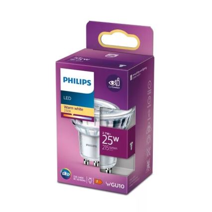 LED Pirn Philips PAR16 GU10/2,7W/230V 2700K