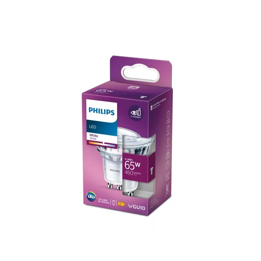 LED Pirn Philips PAR16 GU10/4,9W/230V 3000K