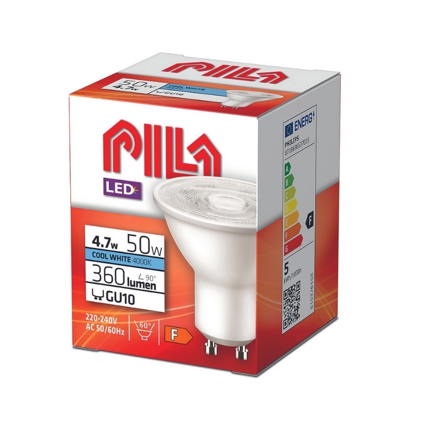 LED Pirn Philips Pila PAR16 GU10/4,7W/230V 4000K