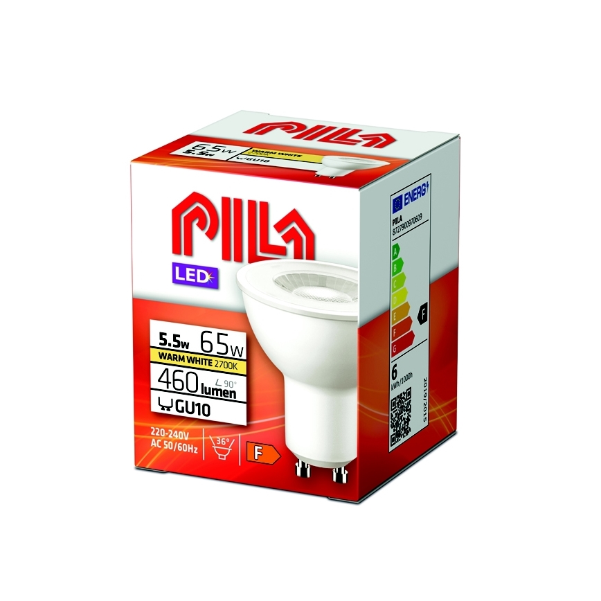 LED Pirn Philips Pila PAR16 GU10/5,5W/230V 2700K