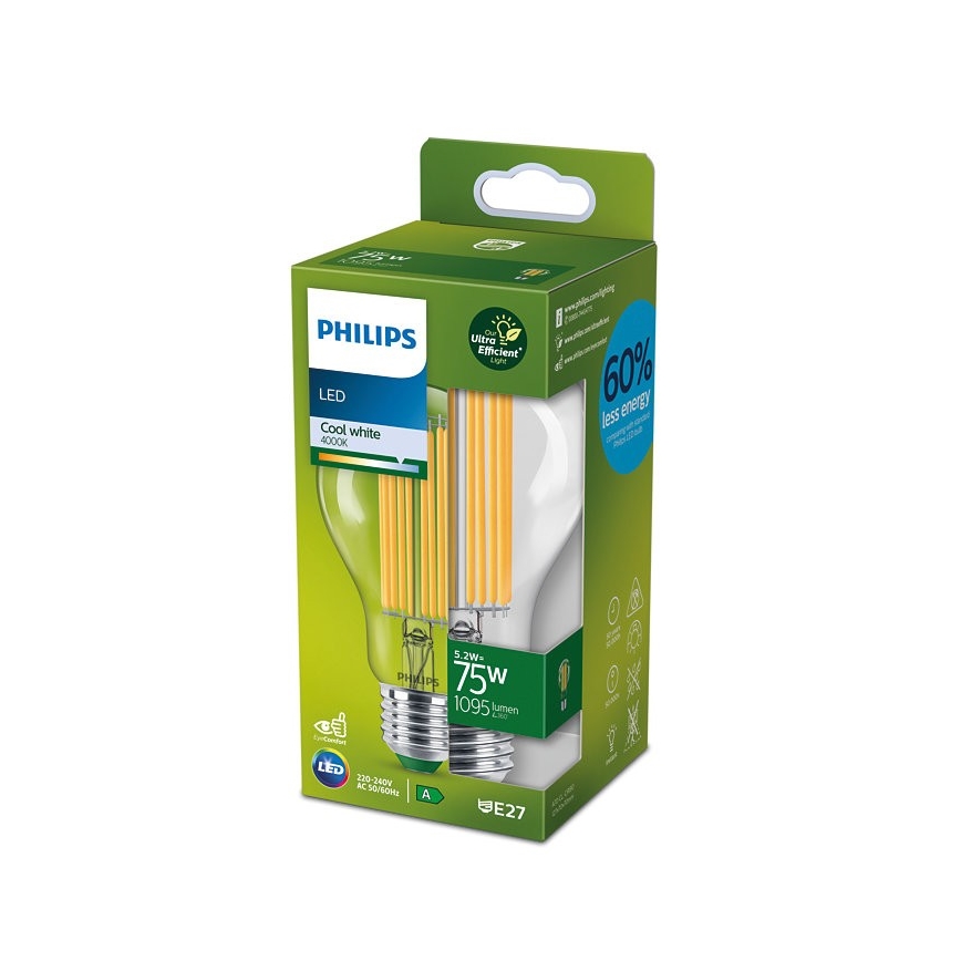 LED Pirn Philips VINTAGE E27/5,2W/230V 4000K