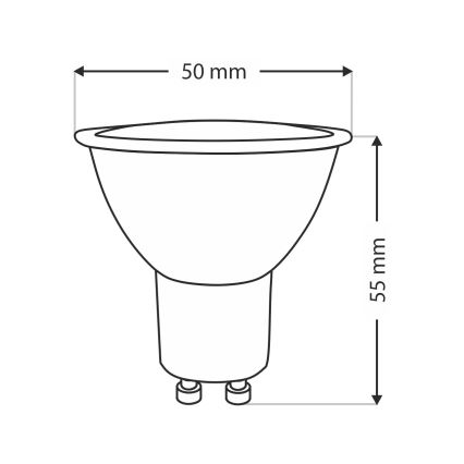 LED Pirn Qtec GU10/8W/230V 2700K
