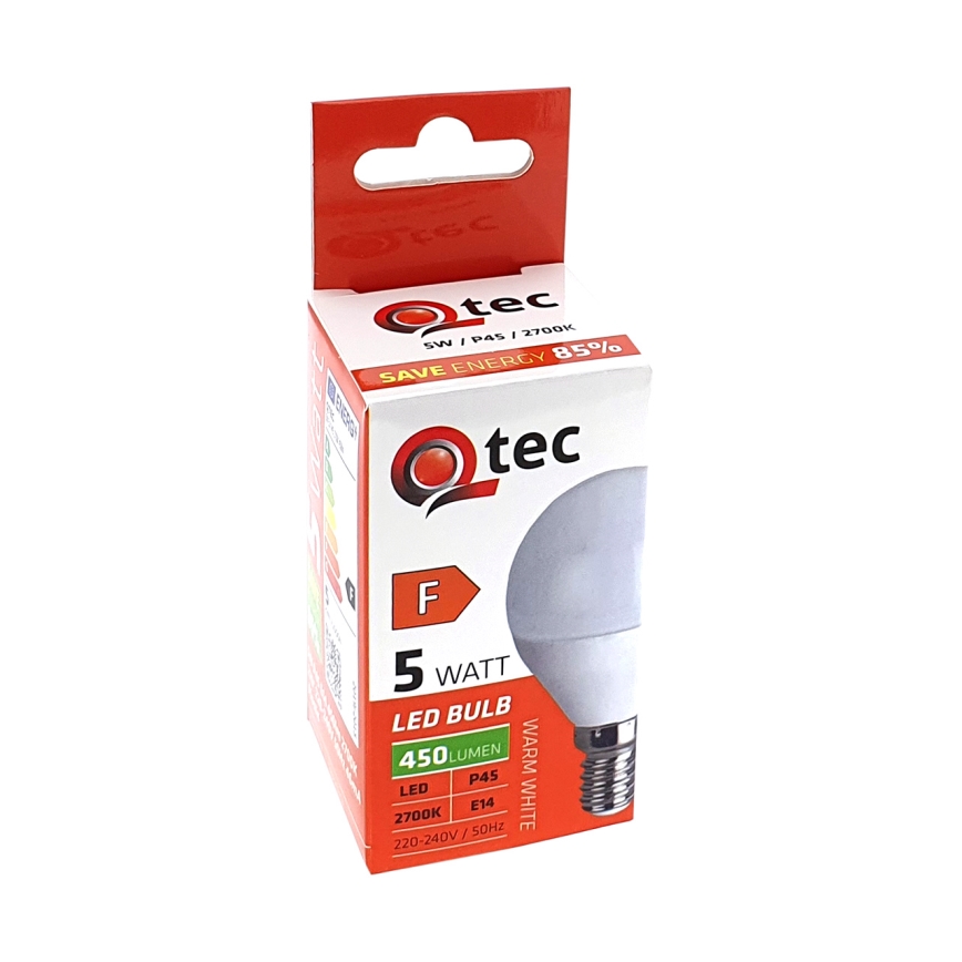 LED Pirn Qtec P45 E14/5W/230V 2700K