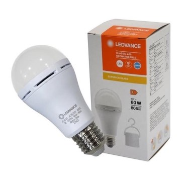 LED Pirn RECHARGEABLE A60 E27/8W/230V 6500K - Ledvance