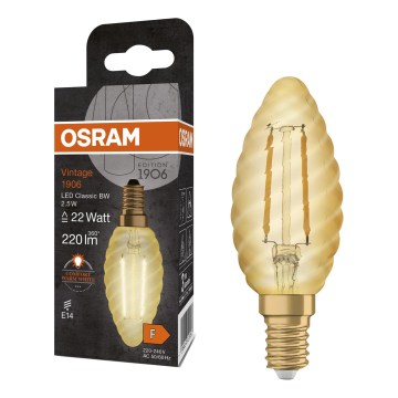 LED-pirn Retro-filament E14/2,5W/230V 2400K - Osram