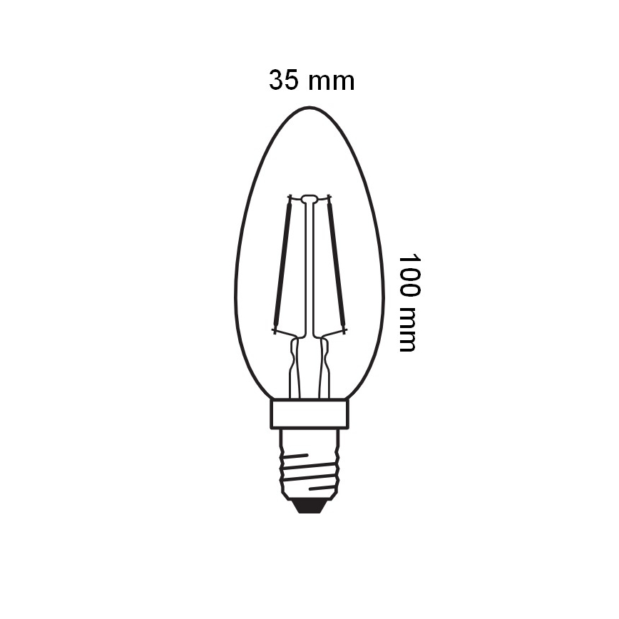 LED-pirn Retro-filament E14/2,5W/230V 2400K - Osram