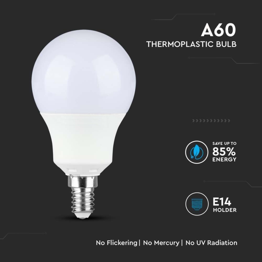 LED Pirn SAMSUNG CHIP A60 E14/8,5W/230V 4000K