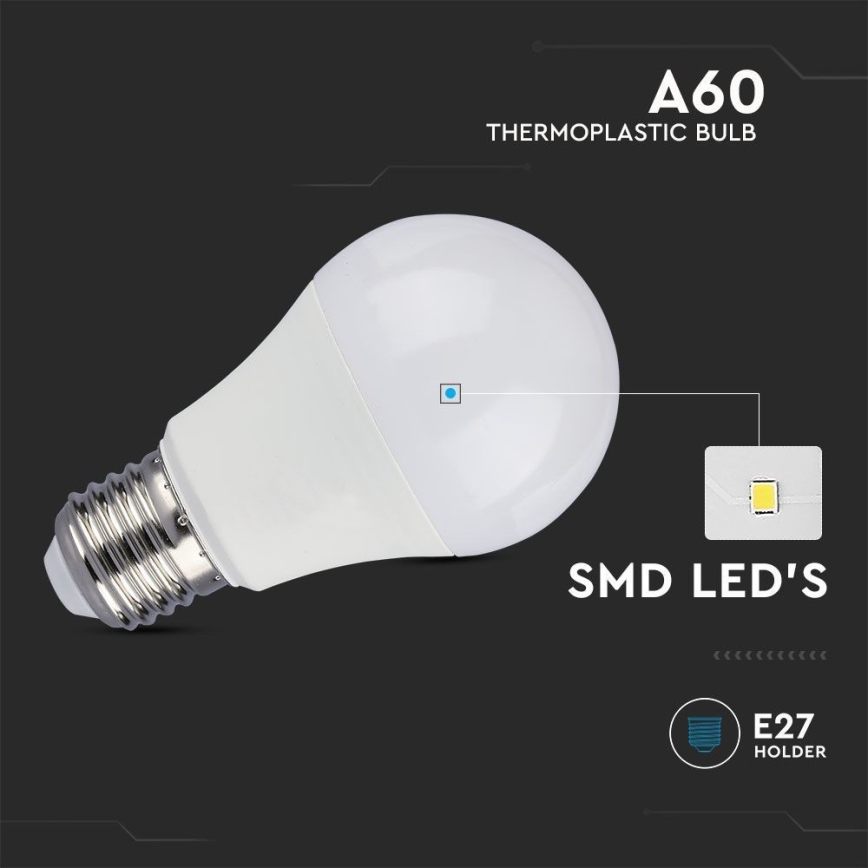 LED Pirn SAMSUNG CHIP A60 E27/8,5W/230V 4000K