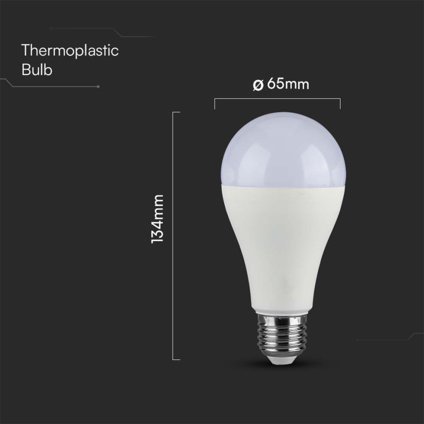 LED Pirn SAMSUNG CHIP A65 E27/17W/230V 3000K