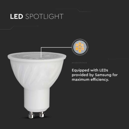 LED Pirn SAMSUNG CHIP GU10/6W/230V 4000K