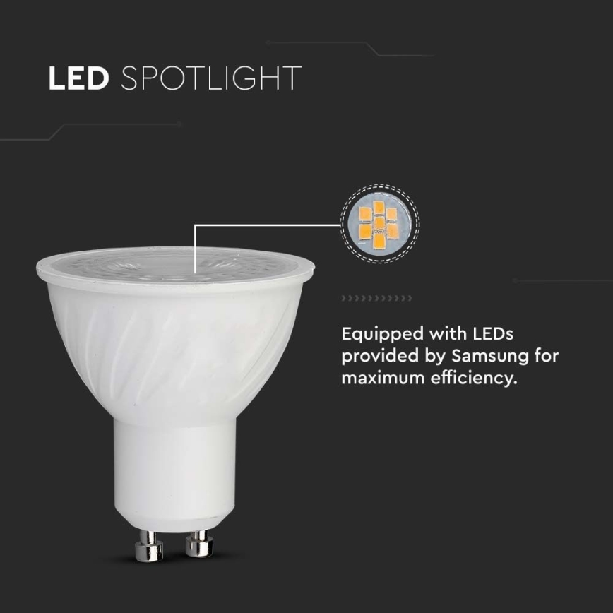 LED Pirn SAMSUNG CHIP GU10/6W/230V 4000K