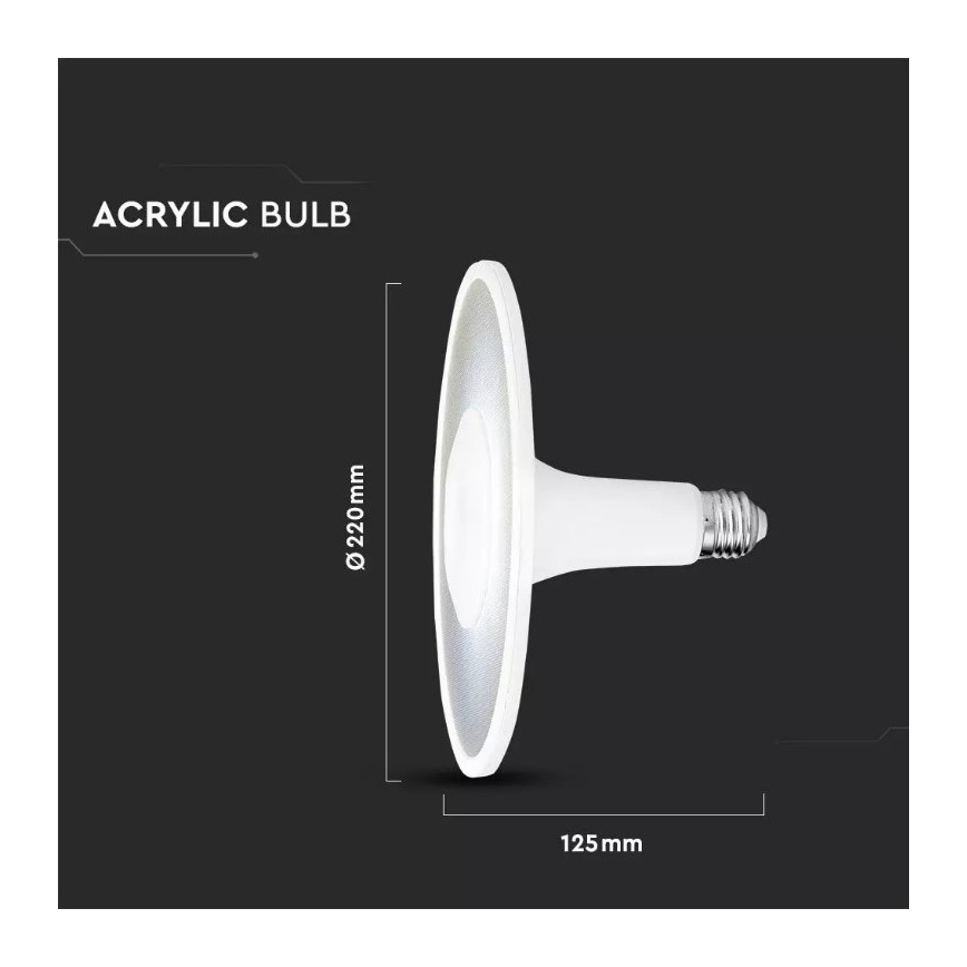 LED Pirn SAMSUNG CHIP UFO E27/18W/230V 120° 6400K