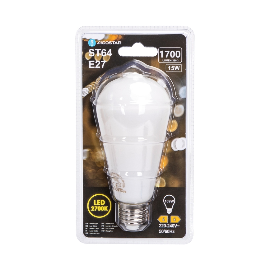 LED pirn ST64 E27/15W/230V 320° 2700K - Aigostar