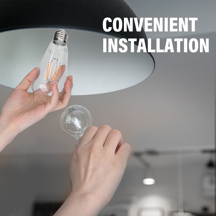 LED Pirn ST64 E27/8W/230V 2700K - Aigostar