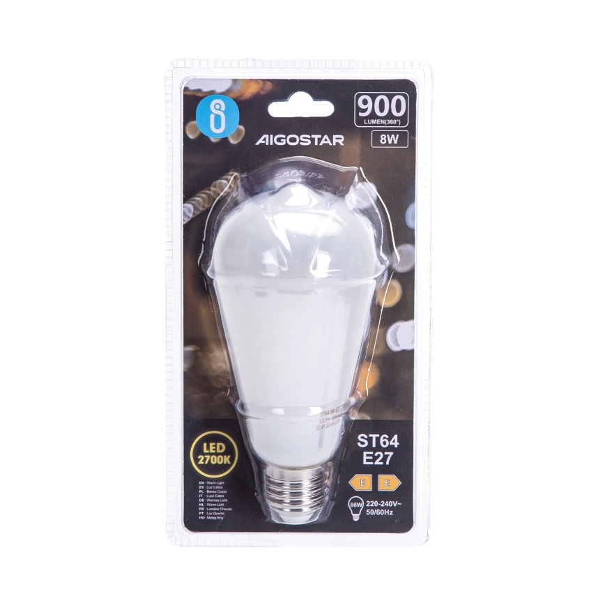 LED-pirn ST64 E27/8W/230V 2700K - Aigostar