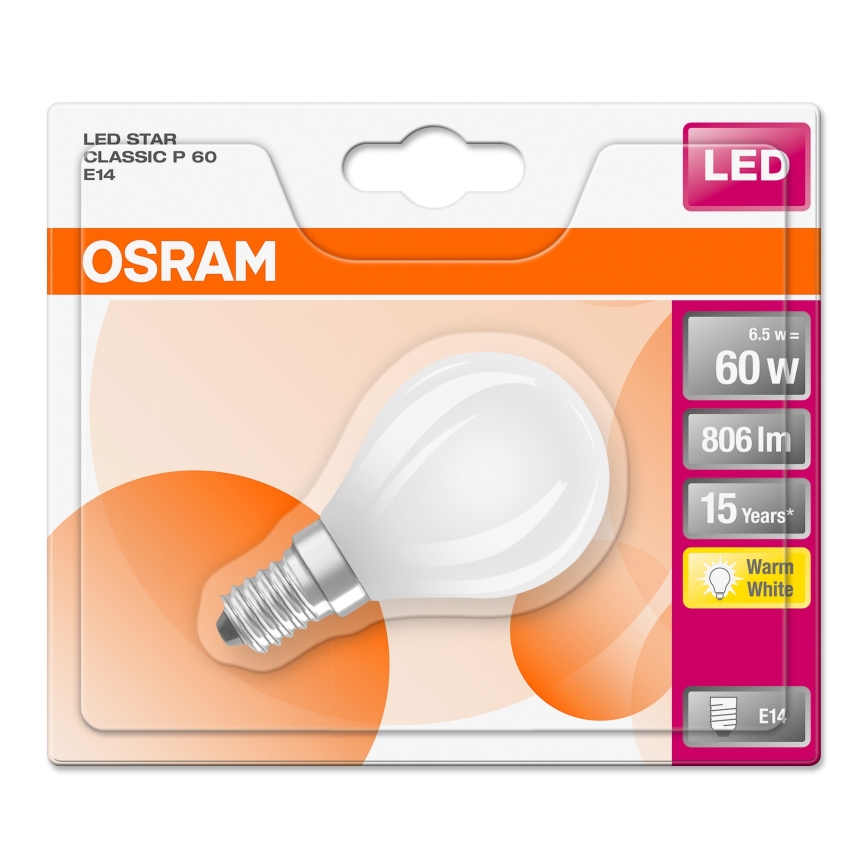 LED Pirn STAR E14/6,5W/230V 2700K - Osram