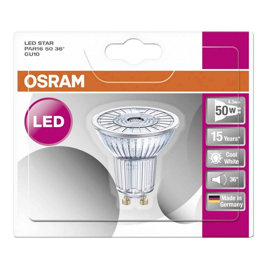 LED Pirn STAR GU10/4,3W/230V 4000K - Osram | Lambimaailm