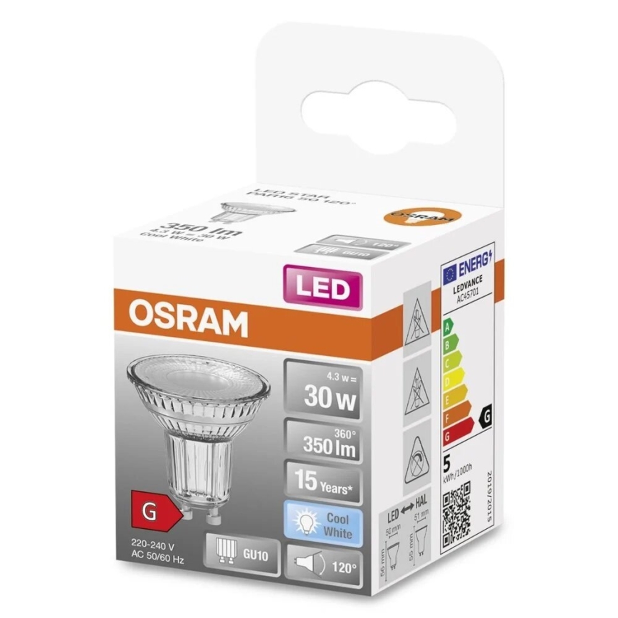 LED Pirn STAR PAR16 GU10/4,3W/230V 4000K 120° - Osram