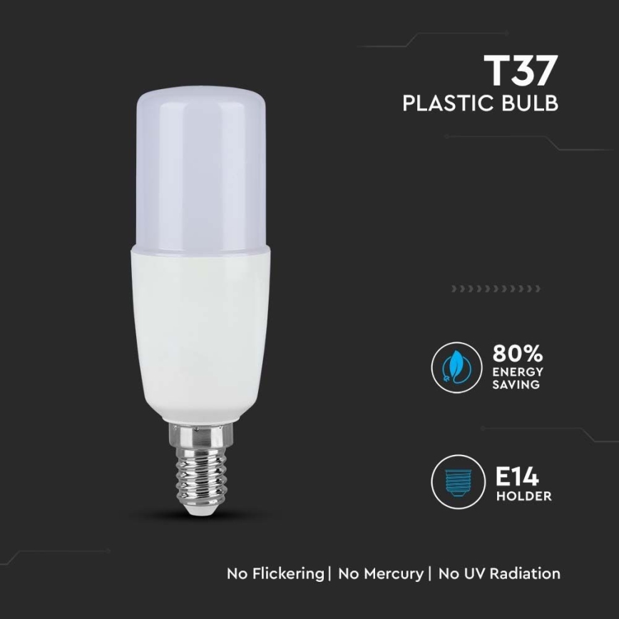 LED Pirn T37 E14/9W/230V 2700K