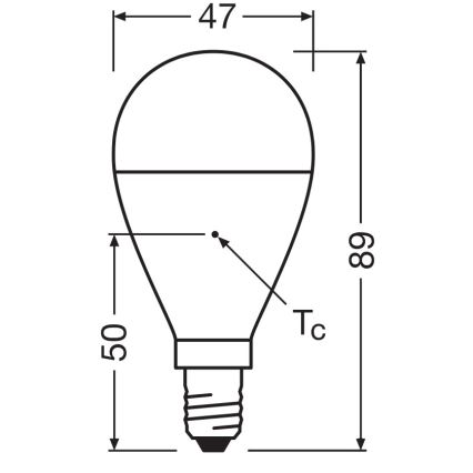 LED-pirn taaskasutatud plastist P45 E14/7,5W/230V 2700K - Osram