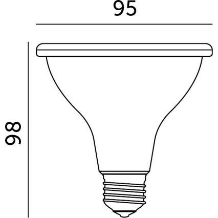 LED Pirn taimekasvatuseks VITABLOOM E27/9W/230V 1200K must - Brilagi