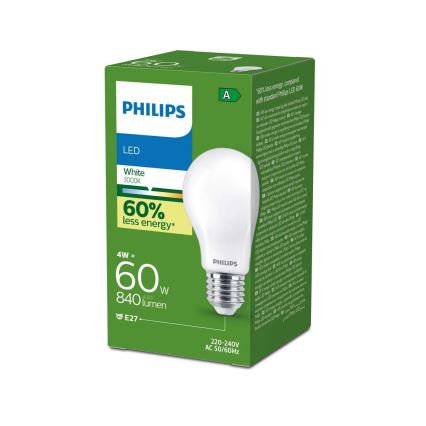 LED-pirn ULTRAEFFICIENT Philips A60 E27/4W/230V 3000K
