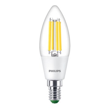 LED-pirn ULTRAEFFICIENT VINTAGE Philips B35 E14/2,3W/230V 4000K