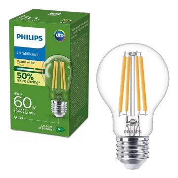LED-pirn ULTRAEFFICIENT VINTAGE Philips E27/4W/230V 2700K
