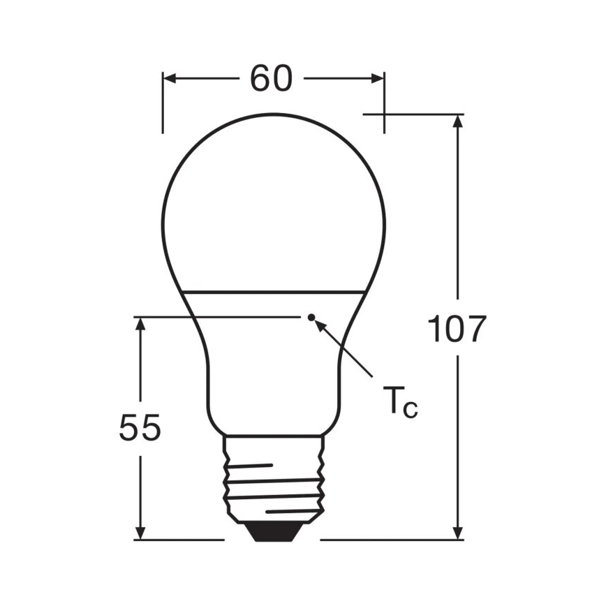 LED Pirn VALUE A60 E27/8W/230V 4000K - Osram