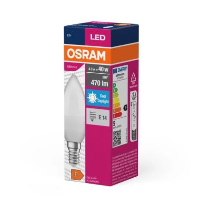 LED Pirn VALUE B40 E14/4,9W/230V 6500K - Osram