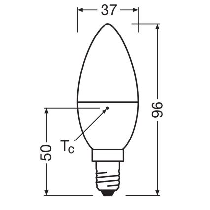 LED Pirn VALUE B40 E14/4,9W/230V 6500K - Osram