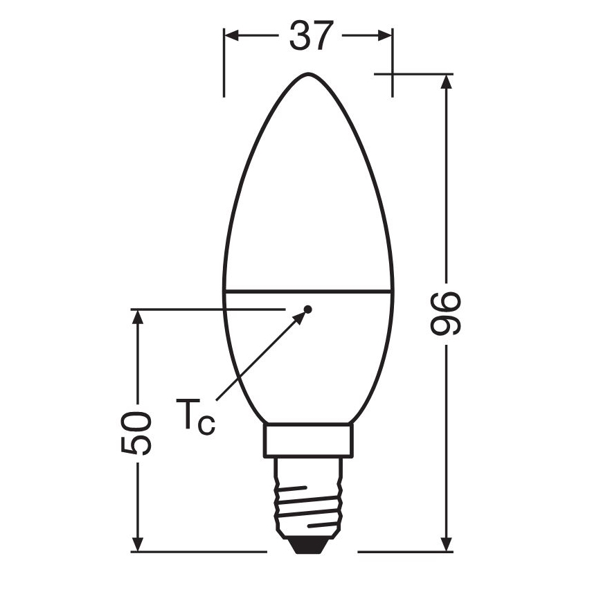 LED Pirn VALUE B40 E14/4,9W/230V 6500K - Osram