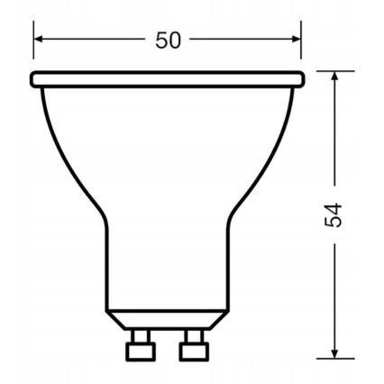LED Pirn VALUE PAR16 GU10/4,5W/230V 4000K 36° must - Ledvance