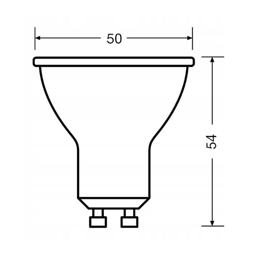 LED Pirn VALUE PAR16 GU10/4,5W/230V 4000K 36° must - Ledvance