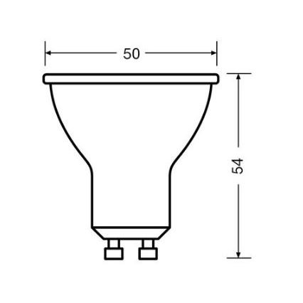 LED Pirn VALUE PAR16 GU10/4,5W/230V 4000K 36° valge - Osram