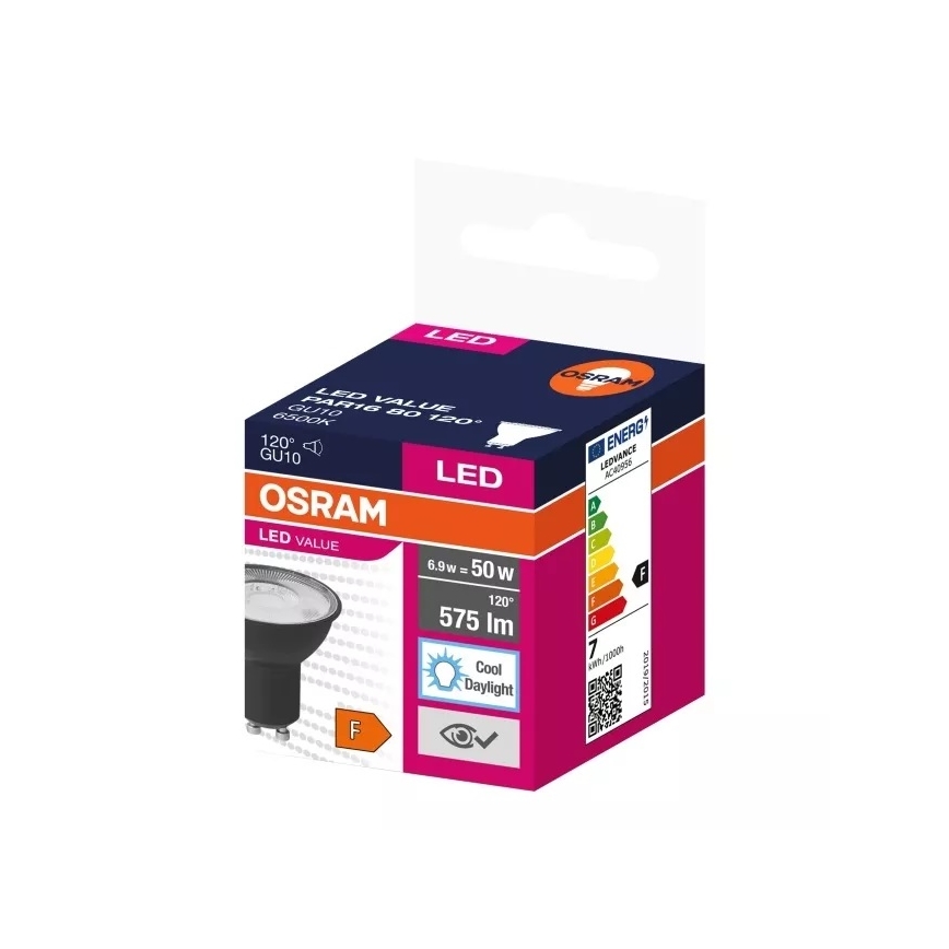 LED Pirn VALUE PAR16 GU10/6,9W/230V 6500K 120° must - Osram