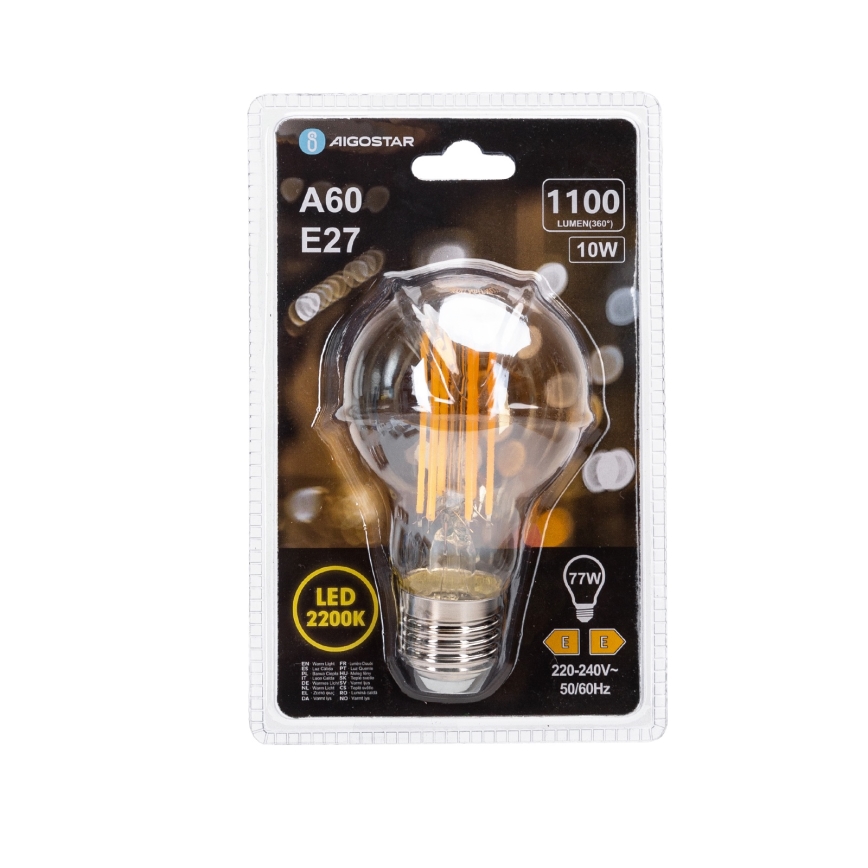 LED-pirn VINTAGE A60 E27/10W/230V 2200K - Aigostar