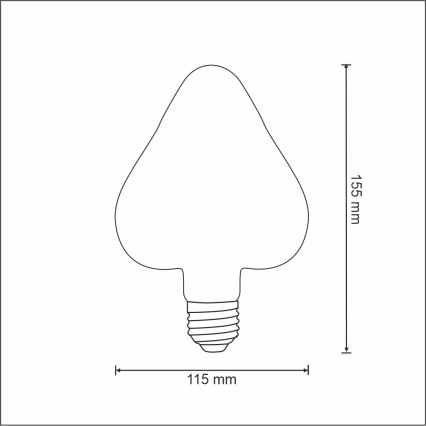 LED Pirn VINTAGE AMBER E27/2,5W/230V 2000K