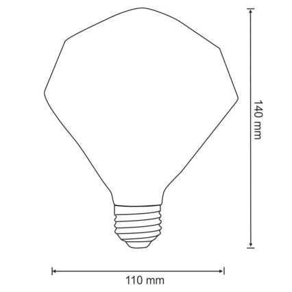 LED Pirn VINTAGE AMBER E27/4W/230V 2700K