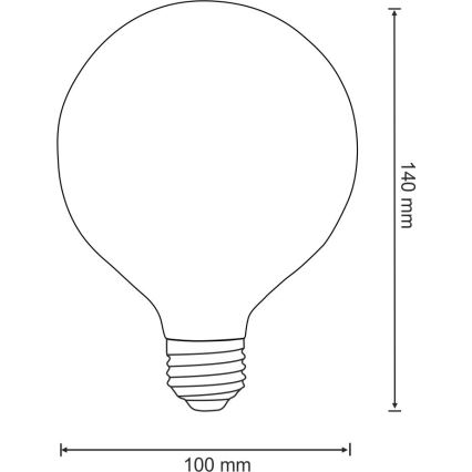 LED Pirn VINTAGE AMBER E27/4W/230V G100 2700K