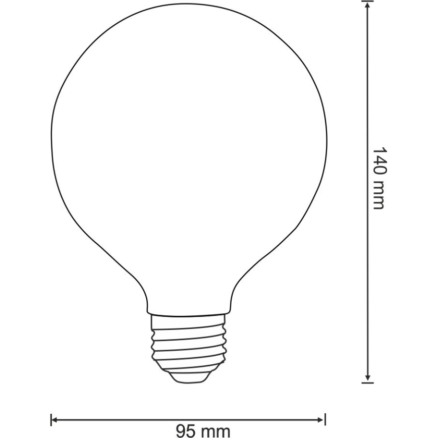 LED Pirn VINTAGE AMBER G95 E27/4W/230V 2700K