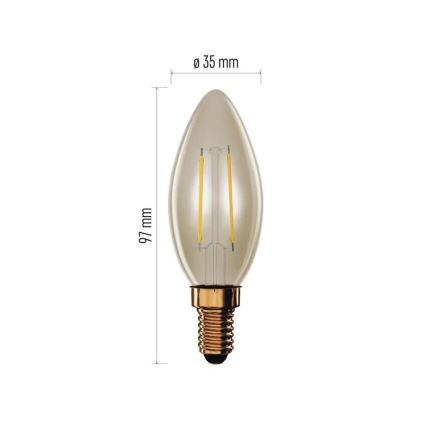 LED Pirn VINTAGE E14/2,5W/230V 2200K