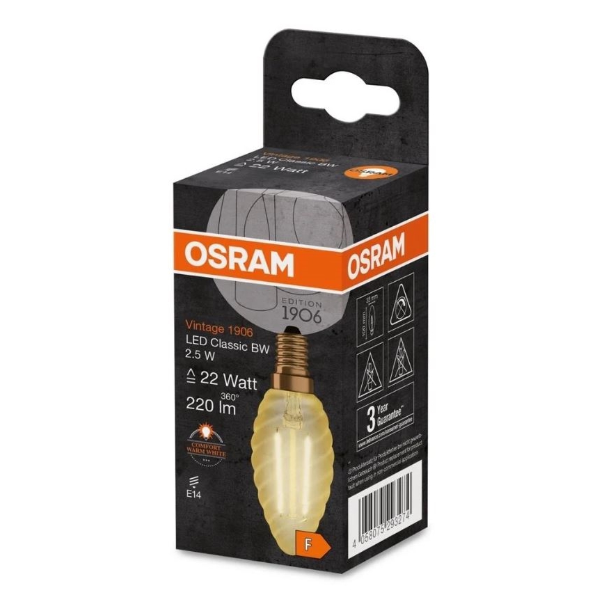 LED Pirn VINTAGE E14/2,5W/230V 2400K - Osram