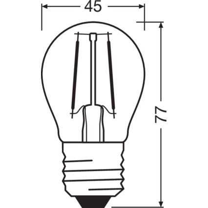 LED Pirn VINTAGE E27/1,5W/230V 2700K - Osram