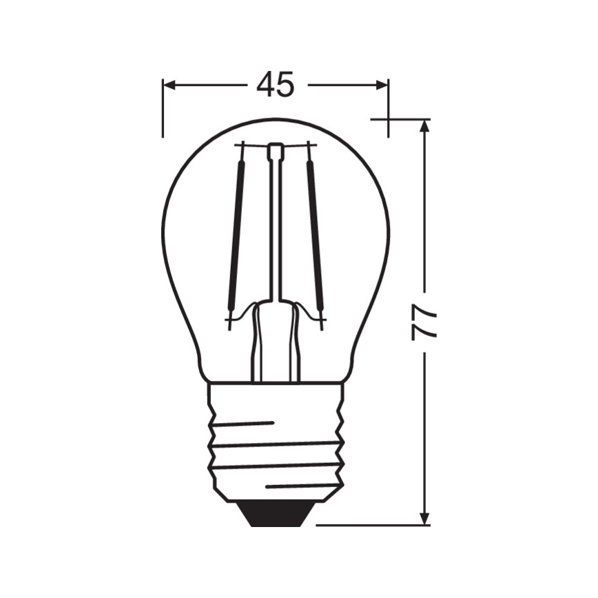 LED Pirn VINTAGE E27/1,5W/230V 2700K - Osram