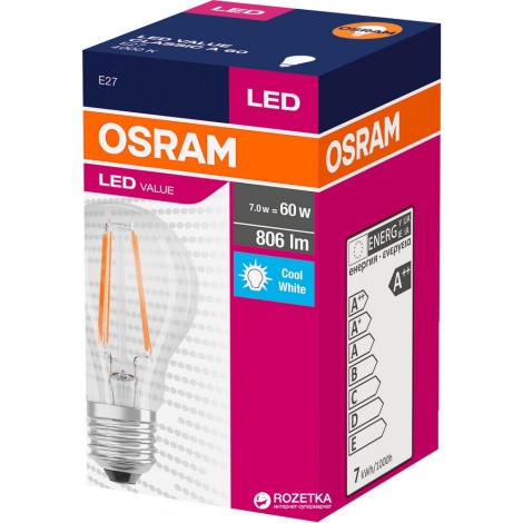 LED Pirn VINTAGE E27/7W/230V 4000K - Osram