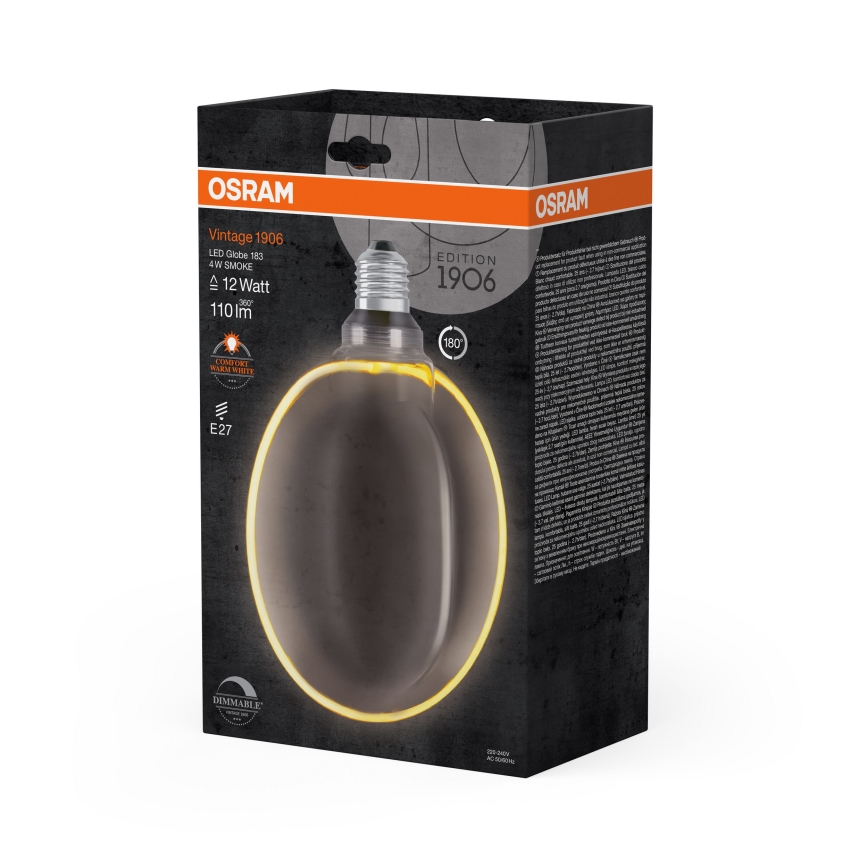 Hämardatav LED-pirn VINTAGE FILAMENT E27/4W/230V 1800K - Osram