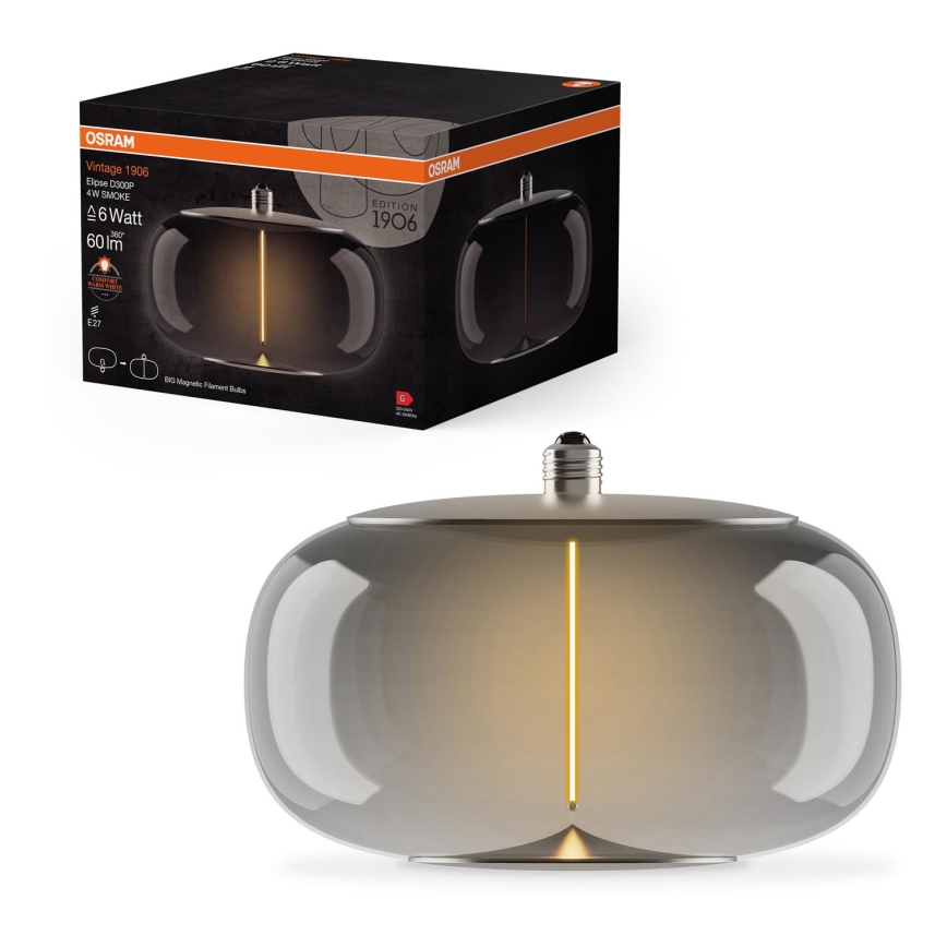 LED Pirn VINTAGE FILAMENT E27/4W/230V 1800K suitsutatud - Osram