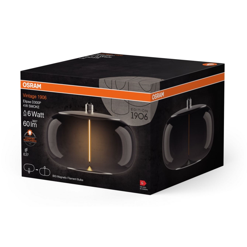 LED Pirn VINTAGE FILAMENT E27/4W/230V 1800K suitsutatud - Osram